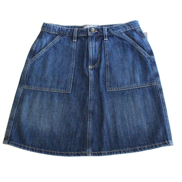 Falls Creek Woman's Utility Denim Blue Jean Skirt Size 8 - Picture 1 of 5